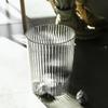 Cubo de Basura Transparente Estilo Ins Hogareño Grande Boca Redonda Abierta Anillo de Presión Creativo Cesta de Basura Dormitorio Sala de Estar Lujo Ligero Engrosado