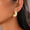 Juego de Veinte Piezas de Pendientes de Acero Inoxidable Lisos con Aguja, Geométricos Irregulares Simples de Estilo Europeo y Americano, Elegantes, Modernos, Ecológicos y de Alta Gama