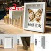 Moldura de Foto Oca de Madeira Espécime de Flor Seca Blocos de Construção Caixa de Exibição para Armazenamento de Conchas Jardim de Infância Artesanato DIY Personalizável LO