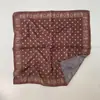 Lenço Quadrado Escovado Ins Retro Estilo Old Money Original Coreano 2025 Impresso Frente e Verso Camadas Versátil Lenço de Pescoço Cinto de Cintura para Mulheres