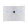 Bolsa de Moedas Transparente de Pvc com Estampa Bolsa para Cartões Cosméticos Bolsa para Cartão de Ônibus Bolsa para Fones de Ouvido Bolsa para Pendurar Chaves Bolsa para Cartões com Margarida Laser