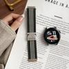 Para Reloj Inteligente Samsung Huawei Correa Trenzada de Tres Rayas 22mm Hebilla de Paracaídas Correa de Nylon Trenzado