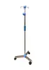 Soporte de Infusión Móvil Ajustable Acero Inoxidable Clínica Botella de Infusión Portátil con Ruedas Hospital Hogar