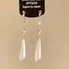 Brincos de Agulha de Prata Incrustados com Diamantes, Brincos com Borla de Vidro Colorido, Brincos Dopamina Pequenos e Frescos, Brincos de Design de Nicho para Mulheres