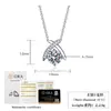 Collar colgante de plata de ley s925 con moissanita de 1 quilate color D para mujer, colgante de collar de moissanita en forma de corazón chapado en platino, amor