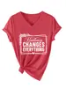 Amabilidad cambia Amazon Wish tienda independiente cómoda y versátil camiseta de mujer con cuello en V y manga corta