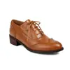 Sapatos Brogue Comércio Exterior Transfronteiriço Tamanho Grande Sapatos Femininos Britânicos Estudante Combinação de Cores Cadarço 040-2