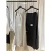 Saia Longa Evasê Feminina com Estilo Coreano Simples para o Verão, Versátil e Texturizada, Moda Feminina 80803