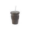 Taza de Pajita para Café de Moda Portátil Ecológica RPET Resistente a Altas Temperaturas Multiestilo Multicolor