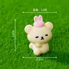 Paisagem em miniatura, criativa e divertida, com um design de urso fofo. DIY Cartoon, peças decorativas adoráveis com um toque de luxo, perfeitas como enfeites únicos para carro ou mesa