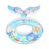 Verano Nuevo Agua Respetuoso con el Medio Ambiente Dibujos Animados Lentejuelas Océano Sirena Anillo de Natación PVC Engrosado Anillo Flotante Inflable para Niños