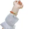 Pulsera de Ágata Roja del Sur Natural, Nueva Pulsera Blanca de Ágata Estilo Chino, Diseño Original Artístico Retro, Joyería Popular para Mujer