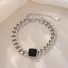 Nova Pulseira de Aço Titânio da Moda para Mulheres, Joia de Mão de Luxo Leve, Pulseiras de Casal Coreanas de Alta Qualidade, Coleção de Pulseiras Femininas
