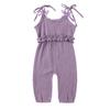 Estilo coreano roupas infantis ins estilo bebê menina pequena sling verão cool alça macacão renda algodão linho alça calças