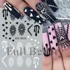 Belleza Completa Transfronterizo Nuevas Calcomanías para Uñas Halloween Fantasma Corazón Telaraña Calcomanías para Uñas