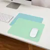Alfombrilla de ratón cuadrada pequeña de cuero de doble cara para oficina, escritorio de computadora, teclado simple, almohadilla de escritorio conveniente, juego al por mayor