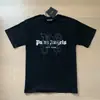 Comercio Exterior Transfronterizo Marca de Moda Palm Angels Alta Calidad Palma Unisex Mismo Estilo Camiseta Estampada de Algodón Puro Manga Corta para Hombre