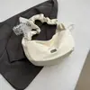 Bolsa Plissada de Grande Capacidade Shuai Mi para Mulheres, Modelo Novo Fashionável 2026, Cor Sólida de Ombro Único Transversal para o Dia a Dia, Bolsa de Dumpling