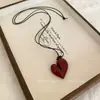 Corea del Sur Reinna Collar Colgante Amor Irregular Cadena para Suéter Ajustable Deslizante Nicho Dulce Fresco Accesorios Versátiles