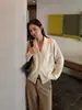 Cárdigan de Punto Han Xun Relajado y Elegante con Cuello Verde y Múltiples Bolsillos para Mujer 2026 Finales de Otoño Estilo Old Money Ropa Exterior 27499