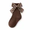 Suministro Directo de Fábrica Otoño WF224 Pequeño Lazo Floral Algodón Peinado Calcetines Cortos para Niños Estilo Coreano Calcetines Sin Costuras para Niños