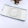 Azul Pavo Botón de Presión Doble Caja de Almacenamiento con Perlas Set de Collares de Moda Collar de Mamá Caja de Empaque para Joyería Caja de Regalo Al Por Mayor en Stock