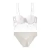 Lingerie sexy estilo francês para mulheres, conjunto de lingerie de renda com cílios, puro desejo, sutiã tomara-que-caia para seios pequenos para realçar o volume, com um lindo design nas costas