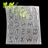 Molde DIY de resina epoxi de cristal de espejo letra capital personalizada molde de silicona de resina epoxi de cristal accesorios de crema para carcasa de teléfono móvil