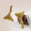 Sándalo Verde Abalorios de Cuerno Peine Meridiano de Belleza Facial Raspador Peine Masajeador Peine de Madera Fábrica Personalizado Venta al por Mayor