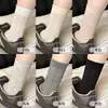 Meias Cinzas para Mulheres, Meias de Cano Médio, Estilo Primavera e Verão, Algodão Puro, Meias Longas Respiráveis, Adequadas para Tênis de Treino Alemães, Meias para Gestantes, Meias Largas de Verão