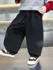 Calça Jeans Infantil 2066 2026 Outono Novo Estilo Versão Coreana Infantil Calça Reta Fashionável Bonita Calça de Perna Larga para Primavera e Outono