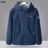 Exportado a Noruega con Forro de Polar Engrosado Bordado con Capucha para Exteriores a Prueba de Frío y Cálido Doble Cara Polar Polar Chaqueta Polar para Hombres y Mujeres