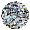 50 Adesivos de Carro de Polícia Desenho Animado, Materiais de Decoração para Caderno de Estudante e Mala, Adesivos Desenho Animado para Decoração de Computador