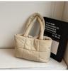 2025 Nuevo Bolso Casual de Algodón con Relleno Estilo Coreano para Mujer Ligero Suave Bolso de Hombro Bolso Tote de Gran Capacidad Bolso de Ropa de Algodón