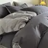 Conjunto de cama de quatro peças 100% algodão, algodão lavado, respirável, confortável, inspirado em dopamina, design vibrante color-block, disponível para dropshipping