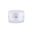 Fábrica de Origem de Zhejiang Porcelana Branca Acrílico Reto Redondo Conjunto de Garrafas de Creme Garrafa de Creme Redonda de Camada Dupla Garrafa de Máscara