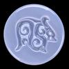 Molde de silicone para pingente de jade espelhado DIY molde de gota de cristal dragão e fênix com fecho de longevidade pingente de jade simulado decoração