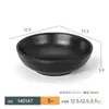 Juego de Vajilla de Melamina Plástico Tazón Pequeño Tazón para Condimentos Restaurante Comercial Taza Imitación Porcelana Negra Cuchara Tazón Pequeño para Sopa Tazón para Arroz