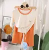 Conjunto de Roupa de Casa Unissex de Novo Estilo para Crianças, Classe A, Sem Costura, Modal, Manga Três Quartos, com Controle de Temperatura, para Crianças Maiores