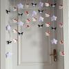 Linda Chica Corazón Bendición Gato Kulomi Gato Dibujos Animados Decoración Linda Decoración Colgante para el Hogar Cortina Colgante para Puerta de Habitación de Niña