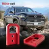 Fábrica Transfronteriza Más Vendido Gancho de Remolque de Aleación de Aluminio Rojo Accesorios para Remolque Todoterreno Gancho de Remolque de Aleación de Aluminio