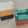 Novos Essenciais para Dormitório: Cesta de Armazenamento de Plástico para Cosméticos, Caixa Organizadora Dobrável, Caixa de Armazenamento para Diversos de Mesa