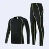 Conjunto Fitness Adulto Personalizado para Outono e Inverno, Roupa Esportiva Quente e de Secagem Rápida para Corrida, Roupa Base para Basquete e Futebol, Roupa para Yoga para Meninos