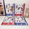 Caderno de Desenho Espiral Portátil A4 Sanrio para Crianças, Livro de Colorir e Pintar com Acabamento em Folha de Ouro, Inclui Adesivos