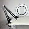 Lámpara de lectura y estudio protectora para los ojos LED de brazo largo para escritorio para inspección de soldadura y trabajos de reparación con lupa plegable, certificada CE