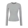 Novo Top Base Versátil Slim-Fit de Outono Estilo Americano Garota Picante Modelador de Cintura com Bojo Camiseta de Ombro Normal para Mulheres