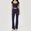 Pantalones de Yoga y Deporte Cruzados Europeos y Americanos, Sensación de Piel Desnuda, Espalda Bonita, Ajustados, Moda Casual, Conjunto de Yoga para Correr al Aire Libre, Fitness