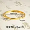 Ouro de Areia Vietnamita Novo Produto Simples Anel Duplo Fechado Pulseira Pulseira de Anel Liso Feminino Leve Luxo High-End Nicho Acessórios de Joalheria