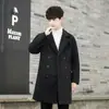 2026 Inverno Novo Estilo Britânico Casaco de Lã Masculino Trench Coat de Comprimento Médio Tendência Estilo Coreano Masculino de Lã Tamanho Grande Outerwear
