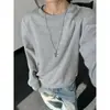 Moletom casual masculino de algodão, gola redonda, ombros caídos, cor sólida, simples, folgado, plus size, sempre em estoque